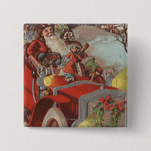Jul GreetingSanta i bil Knapp