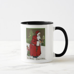 Jul GreetingSanta med den Wood hästen Mugg