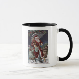 Jul GreetingSanta med paraplyet Mugg