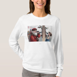 Jul GreetingSanta och telefon Tee Shirt