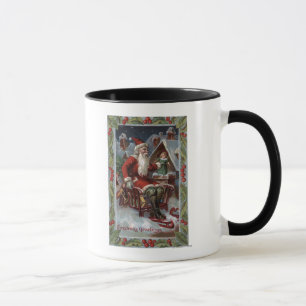 Jul GreetingSanta on Sleigh Mugg