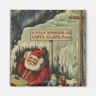 Jul GreetingSanta på nordpolenen Magnet