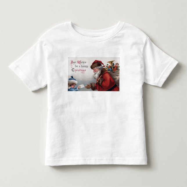 Jul GreetingSanta som får brev Tröja (Framsida)
