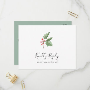 Jul Grey Menu Choice OSA Postcard Inbjudan Vykort