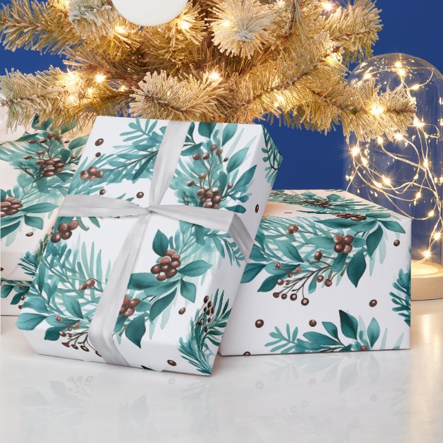 Jul Grey och Berries Modern jul Presentpapper (Helgdagar)