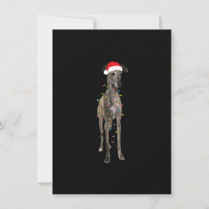 Jul Greyhound Gift Greyhound Hund Funny Santa Inbjudningar