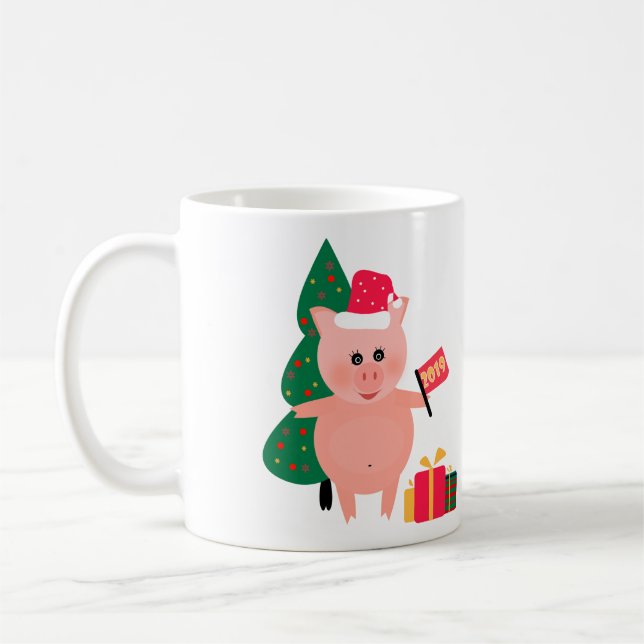 Jul, gris år kaffemugg (Vänster)