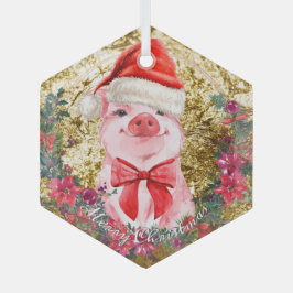 Jul Gris Cute Piglet Utandning Första jul C Julgransdekoration