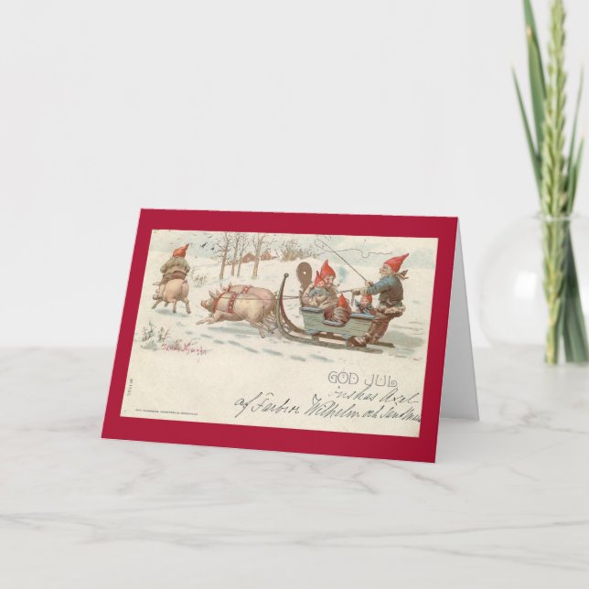 Jul grisar helgkort (Framsida)