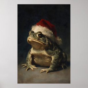 Jul Groda Väggkonst Mysig Högtidlig Tryck, Xmas