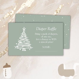 Jul Grönt Baby Könsneutralblad Raffle Tilläggskort