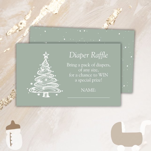 Jul Grönt Baby Könsneutralblad Raffle Tilläggskort (Skapare uppladdad)