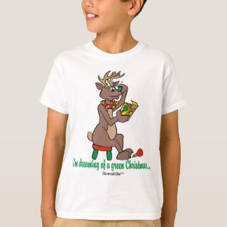 Jul: Grönt Nosed renen T Shirt