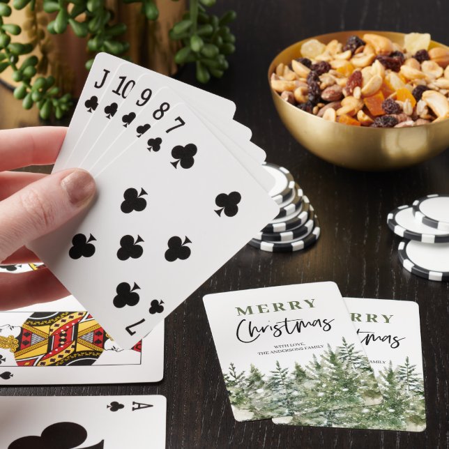 Jul Grönt Träd | GOD JUL Casinokort (På plats)