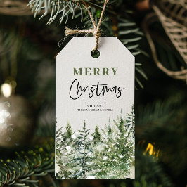 Jul Grönt Träd | God jul Gift-Märkre Presentetikett