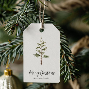 Jul Grönt Träd God jul Gift-Märkre Presentetikett