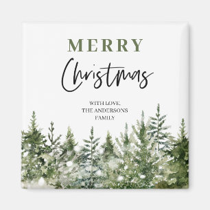 Jul Grönt Träd GOD JUL Magnet