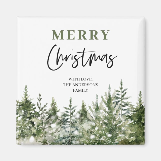 Jul Grönt Träd | GOD JUL Magnet (Framsidan)