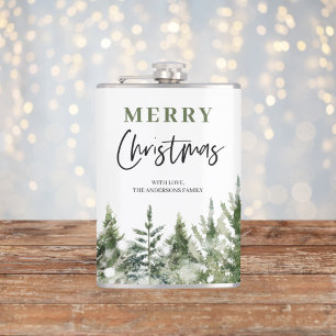 Jul Grönt Träd   God jul Pillar Cand Fickplunta