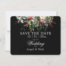 Jul-Gröntar på Svart SPARA DATUM Bröllop