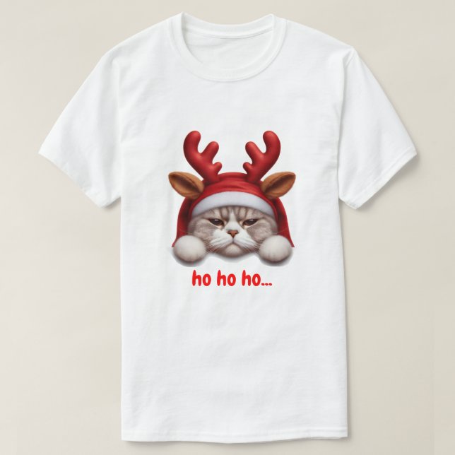 Jul Grumpy Cat Reindeer T Shirt (Design framsida)