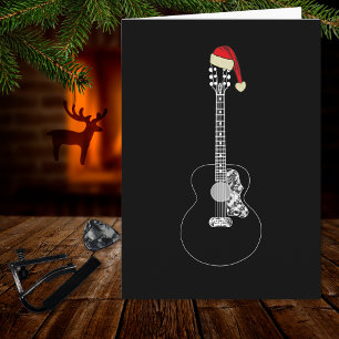 Jul Guitar-coolan - minimalistisk svartvit Kort