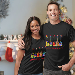 Jul Guitars Wearing Santa Hats T Shirt
