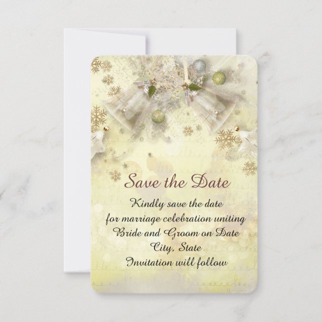 Jul Guld Bell Spara datumet (Framsida)