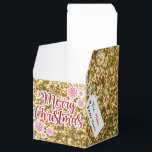 Jul Guld Glitter Helgdag Presentaskar<br><div class="desc">Som din julklapp! Guld glitter med God jul-klistermärke och en vit märkre att anpassa sig till!</div>