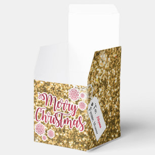 Jul Guld Glitter Helgdag Presentaskar