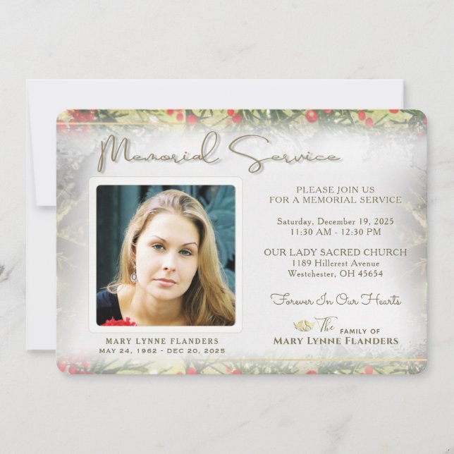 Jul Guld Julminnesstund Inbjudan (Framsida)