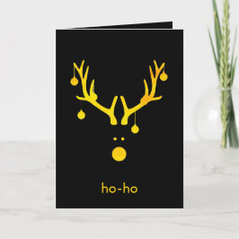 Jul guld renar svart helgdag önskemål helgkort