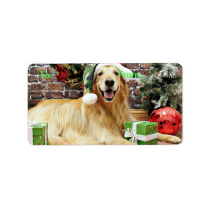 Jul - guld- Retriever - Conor Adressetikett