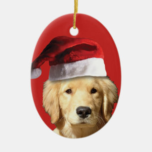 Jul guld- Retriver Julgransprydnad Keramik