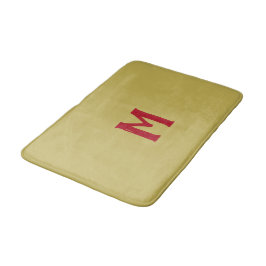 Jul Guld Röd Monogram Badrumsmatta