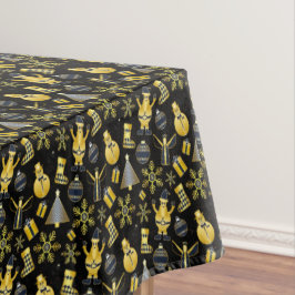 Jul Guld Santa Snögubbe Stocking Mönster