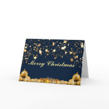 Jul Guld Stars, Baubles, Träd och Message