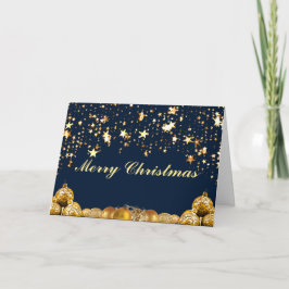 Jul Guld Stars, Baubles, Träd och Message Helgkort