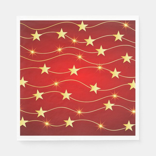 Jul Guld Stars Pappersservett (Framsidan)