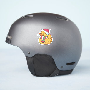 Jul-gummand Santa hatt present För Andfans Klistermärken