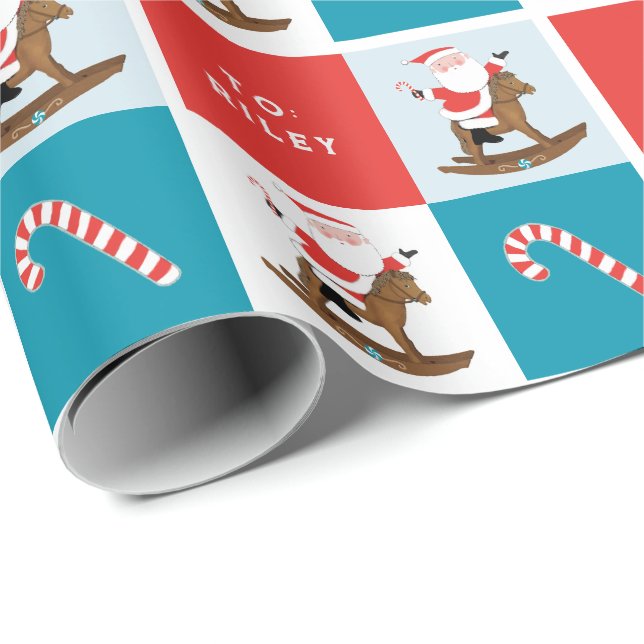 Jul Gunghäst Presentpapper (Rullad Hörn)