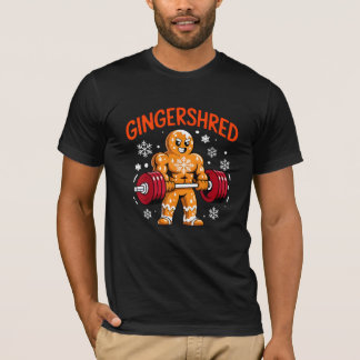 Jul Gym Gingerbread Rolig Träning Holiday T Shirt