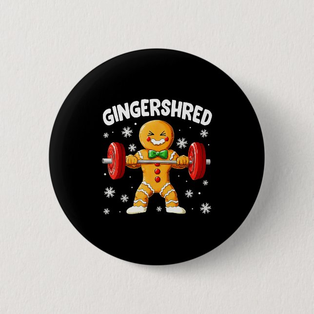 Jul Gym Jultårta Gingershred Jul Träning Knapp (Framsida)