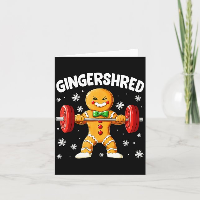 Jul Gym Jultårta Gingershred Jul Träning Kort (Framsida)