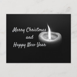 Jul Haiku-postkort med enkelt ljus Helg Vykort