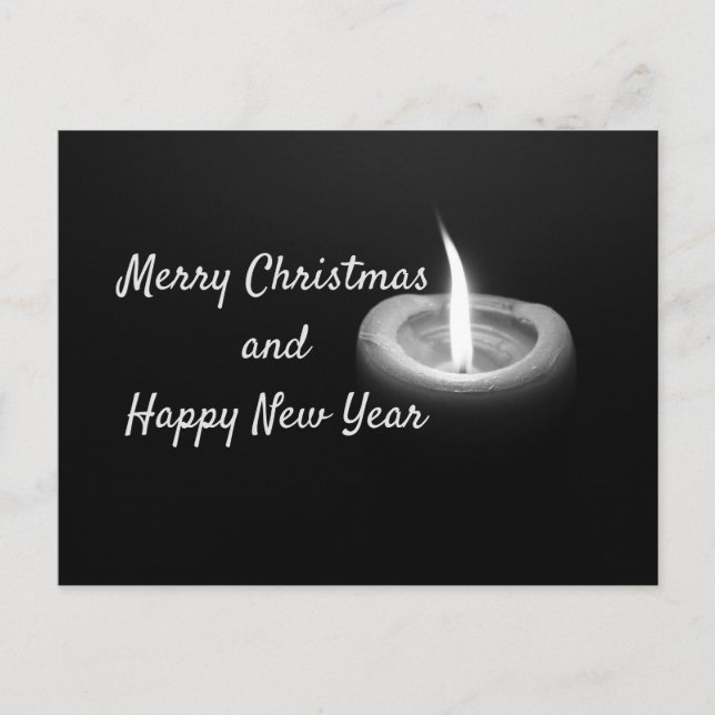 Jul Haiku-postkort med enkelt ljus Helg Vykort (Framsida)