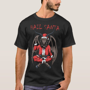 Jul Hail Santa Satanism Goat Baphomet Atheis T Shirt