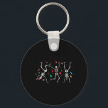 Jul Hairstylist Skeleton Dancing Hairdresser Nyckelring<br><div class="desc">Jul Hairstylist Skeleton Dancing Hairdresser Squad</div>
