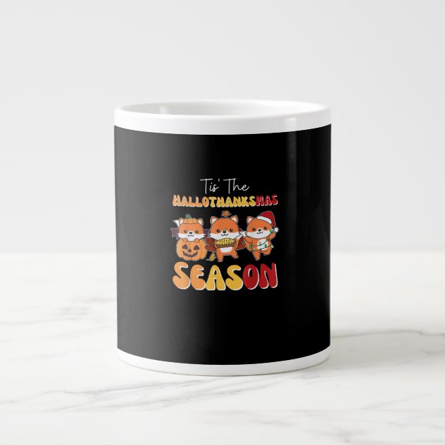 Jul Halloween Tis Hallothanksmas Season Jumbo Mugg (Framsidan)