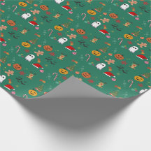 Jul Halloween Wrapping Papper